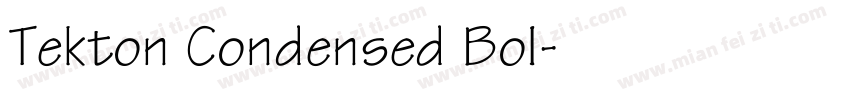 Tekton Condensed Bol字体转换